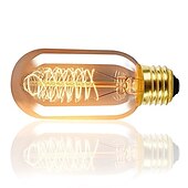 זול נורת להט-1 pc 40 W E26 / E27 T45 לבן חם 2200-2700 k רטרו / Spottivalo / דקורטיבי נורת ליבון אדיסון בציר ליבון 220-240 V