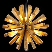 economico Modello a globo-10-Light 12 cm Luci Pendenti Legno / bambù Legno / bambù Paese 110-120V 220-240V