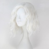 economico Parrucche da festa-Parrucca bianca Game of Thrones parrucca cosplay tutte 14 pollici fibra resistente al calore anime parrucche di Halloween