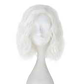 economico Parrucche da festa-Parrucca bianca Game of Thrones parrucca cosplay tutte 14 pollici fibra resistente al calore anime parrucche di Halloween