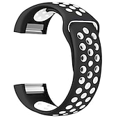 זול להקות שעונים של Fitbit-צפו בנד ל פיטביט Charge 2 סיליקוןריצה תַחֲלִיף רצועה רך מתכוונן נושם רצועת ספורט צמיד