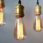 Χαμηλού Κόστους Λάμπες Πυρακτώσεως-6 τμχ 40w edison vintage λαμπτήρας πυρακτώσεως με ρυθμιζόμενο e26 e27 st64 νήμα κηροπήγιο πορτοκαλί ζεστό λευκό για φωτιστικό 220v 110v