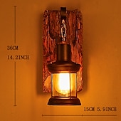 levne Nástěnné svícny-nástěnné svítidlo jednohlavé průmyslové rustikální vintage retro dřevěné nástěnné koláčky kov malba barva pro zemi domácí hotel chodba zdobit nástěnné světlo