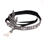 ieftine Accesorii și altele-Retro / vintage Urlați 20 de ani Anii 1920 Accesoriu de Păr Bandană Adolescentă Gatsby Charleston Gentlewoman Franjuri Mată Ciucure Haine Bal Pentru femei Halloween Mascaradă Petrecere Birou