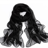 economico Sciarpe in chiffon-Per donna Sciarpe di chiffon Da sera Strada Da giorno Vino Nero Rosa Sciarpa Colore puro / Essenziale / Chiffon / Inverno / Primavera / Estate