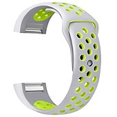 זול להקות שעונים של Fitbit-צפו בנד ל פיטביט Charge 2 סיליקוןריצה תַחֲלִיף רצועה רך מתכוונן נושם רצועת ספורט צמיד