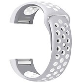 זול להקות שעונים של Fitbit-צפו בנד ל פיטביט Charge 2 סיליקוןריצה תַחֲלִיף רצועה רך מתכוונן נושם רצועת ספורט צמיד