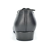 economico Scarpe da ballo uomo-scarpe da ballo da sala da uomo in pelle nera, suola scamosciata antiscivolo e classiche stringhe, professionali per balli latino/da sala