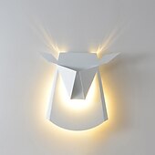 baratos Candeeiros de Parede de Embutir-Lâmpadas de parede led arandelas origami cabeça de veado decorativo led branco latão preto fosco alumínio luz de parede para quarto de crianças sala de estar quarto sala de estudo escritório 110-240 v