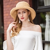 cheap Party Hats-Natural Fiber Kentucky Derby Hat / Hats with Bowknot 1pc Casual / Daily Wear Headpiece