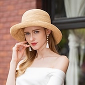 cheap Party Hats-Natural Fiber Kentucky Derby Hat / Hats with Bowknot 1pc Casual / Daily Wear Headpiece