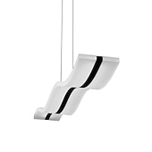 economico Luci a sospensione-lampada a sospensione a led 97cm 36w forma d&#039;onda acrilico moderna semplice lampada a sospensione con telecomando per sala studio ufficio sala da pranzo apparecchio di illuminazione