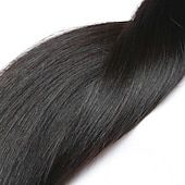 abordables 3 mechones de cabello natural ondulado-3 paquetes Tejidos de cabello Cabello Brasileño Recto Extensiones de Pelo Natural Cabello humano remy Paquetes de tejido de cabello 100% Remy 300 g Tejidos Humanos Cabello Extensiones Naturales 8-28