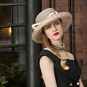 cheap Party Hats-Tulle Kentucky Derby Hat / Hats with Bowknot 1pc Wedding / Party / Evening Headpiece