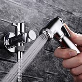 cheap Bidet Faucets-Brass Bathroom Sink Faucet,Single Handle One Hole Self-Cleaning  Handheld bidet Sprayer with Cold Water Only