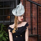 billiga Hattar och fascinators-fascinators polyester kentucky derbyhatt / huvudbonader med fjäder / blommig 1 st bröllop / fest / kväll / teparty headpiece