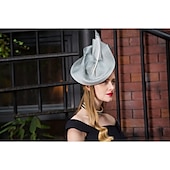 billiga Hattar och fascinators-fascinators polyester kentucky derbyhatt / huvudbonader med fjäder / blommig 1 st bröllop / fest / kväll / teparty headpiece
