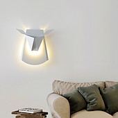 baratos Candeeiros de Parede de Embutir-Lâmpadas de parede led arandelas origami cabeça de veado decorativo led branco latão preto fosco alumínio luz de parede para quarto de crianças sala de estar quarto sala de estudo escritório 110-240 v