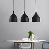 billige Øylys-3-lys 19cm pendellampe led horn form design sland lys metall malte finisher minimalistisk stil justerbar stue spisestue lampe 110-120v 220-240v maks 60w