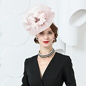 levne Fascinátory-len Klobouk Kentucky Derby / Doplňky do vlasů s Peří / Květiny 1ks Svatební / Večírek / Dostih Přílba