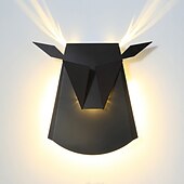 baratos Candeeiros de Parede de Embutir-Lâmpadas de parede led arandelas origami cabeça de veado decorativo led branco latão preto fosco alumínio luz de parede para quarto de crianças sala de estar quarto sala de estudo escritório 110-240 v