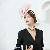 levne Fascinátory-len Klobouk Kentucky Derby / Doplňky do vlasů s Peří / Květiny 1ks Svatební / Večírek / Dostih Přílba