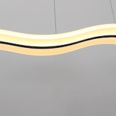 economico Luci a sospensione-lampada a sospensione a led 97cm 36w forma d&#039;onda acrilico moderna semplice lampada a sospensione con telecomando per sala studio ufficio sala da pranzo apparecchio di illuminazione
