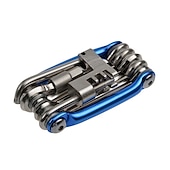 abordables Vélos et composants-Kit d&#039;outils de réparation de vélo multifonction 12 en 1 - tournevis à fente, tournevis cruciforme, clé hexagonale, disjoncteur de chaîne universel, clé à rayons, avec 1 levier pour pneu de vélo