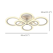 Недорогие Потолочные светильники с диммером-6-head led потолочная лампа современная простота акриловая гостиная столовая спальня светильник