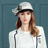 levne Party klobouky-len Klobouk Kentucky Derby / Klobouky s Mašle 1ks Svatební / Večírek Přílba