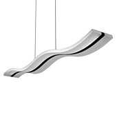 economico Luci a sospensione-lampada a sospensione a led 97cm 36w forma d&#039;onda acrilico moderna semplice lampada a sospensione con telecomando per sala studio ufficio sala da pranzo apparecchio di illuminazione