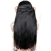 abordables 3 paquets extensions cheveux humains-Lot de 3 Tissage de cheveux Cheveux Brésiliens Droit Extensions de cheveux humains Cheveux Naturel Rémy 100% faisceaux d&#039;armure de cheveux remy Tissages de cheveux humains Extensions de cheveux