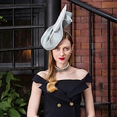billiga Hattar och fascinators-fascinators polyester kentucky derbyhatt / huvudbonader med fjäder / blommig 1 st bröllop / fest / kväll / teparty headpiece