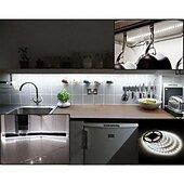 voordelige Stekkerstripverlichting-witte led-lichtstrip 2x16 ft warm licht wit licht rood blauw groen witte stripverlichting 600 led 2835 flexibele lintverlichting 12v touwlicht geschikt voor keukenkast slaapkamer kledingkast