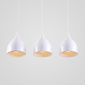 billige Øylys-3-lys 19cm pendellampe led horn form design sland lys metall malte finisher minimalistisk stil justerbar stue spisestue lampe 110-120v 220-240v maks 60w