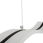 economico Luci a sospensione-lampada a sospensione a led 97cm 36w forma d&#039;onda acrilico moderna semplice lampada a sospensione con telecomando per sala studio ufficio sala da pranzo apparecchio di illuminazione