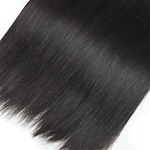 abordables 3 mechones de cabello natural ondulado-3 paquetes Tejidos de cabello Cabello Brasileño Recto Extensiones de Pelo Natural Cabello humano remy Paquetes de tejido de cabello 100% Remy 300 g Tejidos Humanos Cabello Extensiones Naturales 8-28