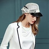 levne Party klobouky-len Klobouk Kentucky Derby / Klobouky s Mašle 1ks Svatební / Večírek Přílba