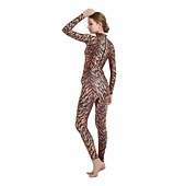 halpa Painatus-Kuviolliset Zentai-puvut Cosplay-Asut Kissapuku Tateellinen tyyli Sarjakuva Ohut Eläin Karnevaali puku Kokohaalari Naisten Sukupuoli Seksikäs puku Leopardi Eläimenkarva Elastaani lycra Elastaani Puku