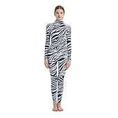 voordelige Dameskostuums-Full Body Suit Zentai-Pakken Met Patroon Cosplay kostuum Catsuit Zebra Sekse Sexy kostuum Volwassenen Voor heren Dames Halloween Carnaval Nieuwjaar Gemakkelijke Halloween-kostuums Aankleden