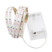 cheap USB Strip Lights-LED Strip Lights 1M Flexible Tiktok Lights 60 LEDs 2835 SMD 8mm Warm White White Cuttable Decorative Self-adhesive AA Batteries Powered Set