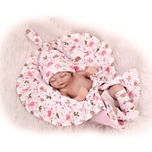 baratos Bonecas Reborn-Boneca renascida de 12 polegadas, bebê menino, menina, fofa, não tóxica, aniversário, pontas e unhas seladas tom de pele natural silicone de corpo inteiro com roupas e acessórios para aniversário de