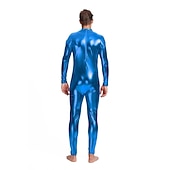 levne Lesklé kostýmy-Zentai obleky Cosplay kostým Bodýčko Karnevalový kostým Oblek na celé tělo Pánské Pohlaví Sexy kostým Jednobarevné Spandex Latex Kostým pro Vánoce předvečer Všech svatých Karneval Dospělé