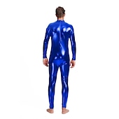 levne Lesklé kostýmy-Zentai obleky Cosplay kostým Bodýčko Karnevalový kostým Oblek na celé tělo Pánské Pohlaví Sexy kostým Jednobarevné Spandex Latex Kostým pro Vánoce předvečer Všech svatých Karneval Dospělé