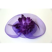 billige Coiffer-fascinators kentucky derby lue fjær / nett / tekstiler blomster / hodeplagg / hodeplagg med hette / blomster 1 stk bryllup / damedag hodeplagg