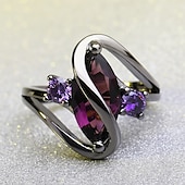 cheap Rings-Band Ring Vintage Style Black Brass Rhinestone Eyes Evil Eye Ladies Unusual Unique Design 1pc 5 6 7 8 9 / Women&#039;s / Solitaire