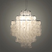 cheap Chandeliers-1-Light 30 cm Chandelier Pendant Light Metal Shell Painted Finishes Modern 110-120V / 220-240V