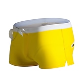 voordelige heren boxer zwembroek-Voor heren Boardshorts Zwemshorts Lange zwembroeken Trekkoord met Mesh-voering Zak met rits Effen Kleur Sneldrogend Comfortabel Feestdagen Zwembad Hawaii Casual / sportief Slank Zwart Wit Lage Taille