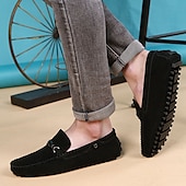 abordables Semi-formel-mocassins classiques en daim bleu marine pour hommes avec détails en métal - idéaux pour les occasions professionnelles décontractées et formelles