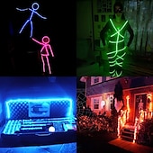 זול פנסי פס עמיד למים-רצועת led רצועת 2 מטר עמיד למים רצועות תאורה LED rgb טיקטוק רצועת תא סוללה aa תיבת סוללה מיני בקר 3 מפתחות מופעל על סוללה רב צבעים